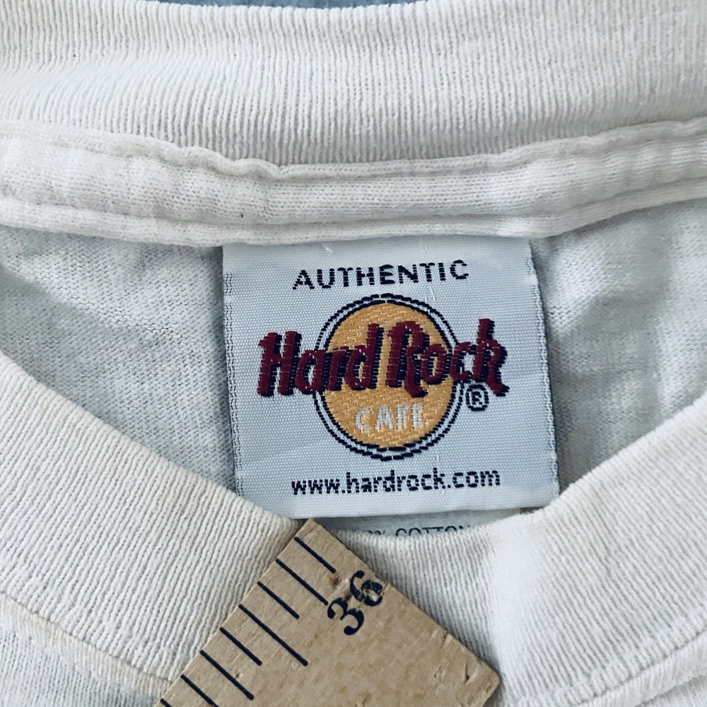 Hard Rock Cafe New Orleans Shirt Adult‎ Small Off White Vtg Y2k Double Sided Tee - Picture 15 of 16